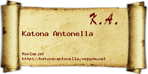 Katona Antonella névjegykártya